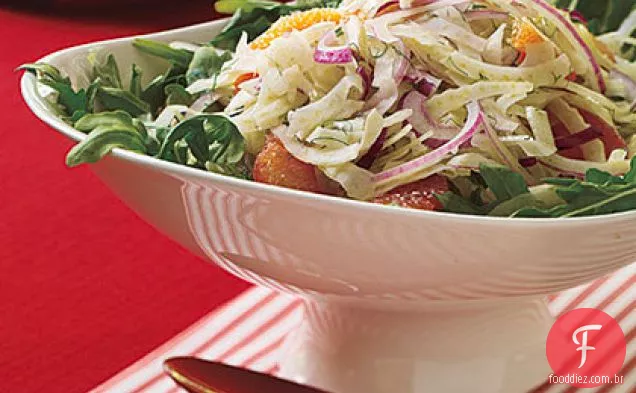 Salada de erva-doce e toranja vermelha