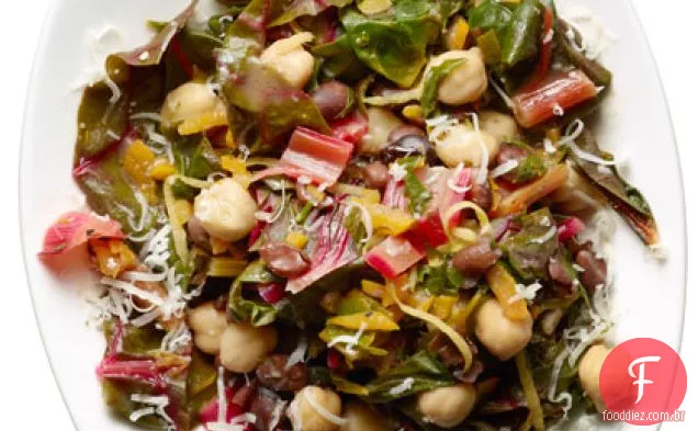Salada Quente De Acelga De Dois Feijões