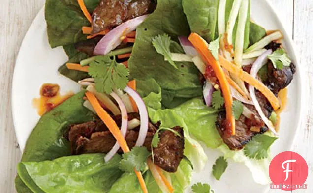 Spicy Steak Alface Wraps