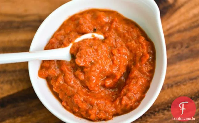 Ajvar (Molho Sérvio De Pimenta Vermelha Assada)