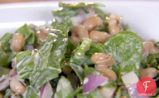 Salada De Ervilha e espinafre de Olhos Pretos