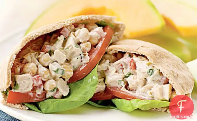 Salada De Frango Mediterrânea Pitas