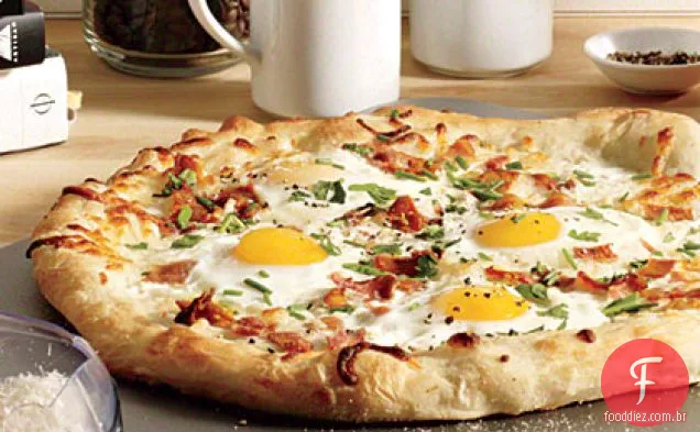 Ovos e Bacon Café da manhã Pizza