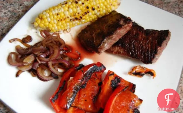 Cozinhar dos Glossies: bife de saia grelhado e sanduíches de pimenta