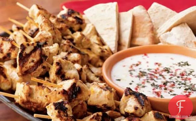 Espetos De Frango Marinados Com Açafrão (Kesari Malai Tikka)