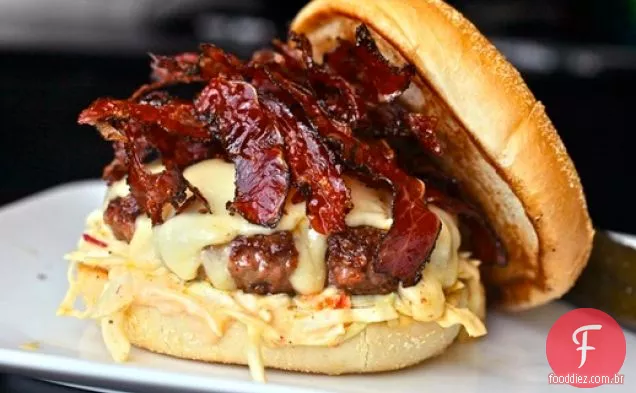 A Pastrami Burger Bomb