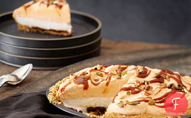 Torta De Sorvete De Caramelo De Abóbora