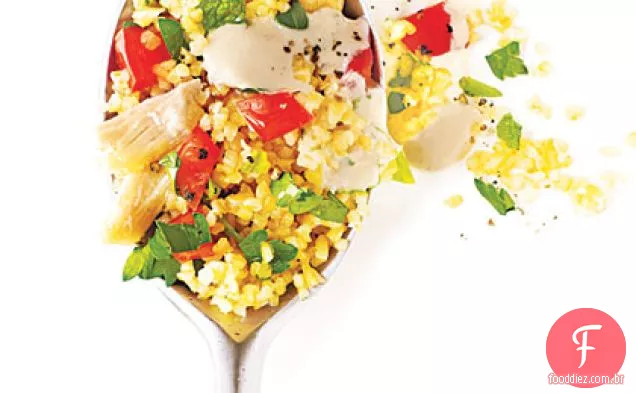 Tabbouleh de frango com Chuvisco tahine