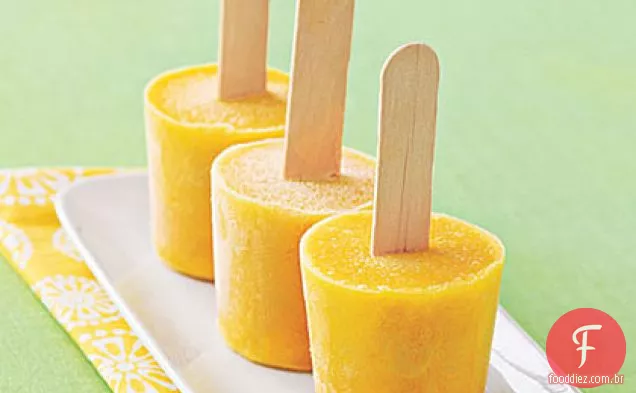 Laranja-Baunilha Congelado Iogurte Pops