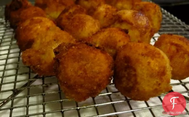 Cozinhe o livro: Croquetas de batata, presunto e pimenta Piquillo