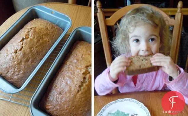 Cenoura temperada e Pão de noz