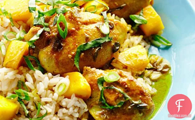 Frango de Manga sobre arroz