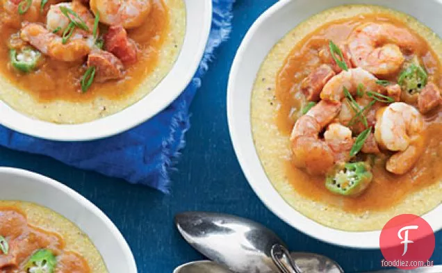 Molho Gumbo sobre grãos de pedra