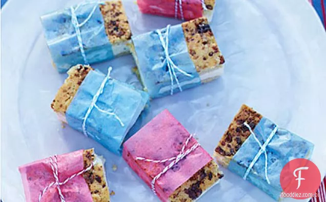 Manteiga Pecan Cookie e pêssego sorvete sanduíches