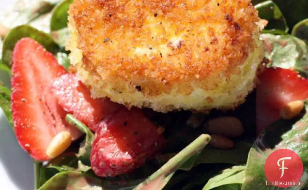 Francês em um Flash: Salada De Espinafre com morangos e queijo de cabra