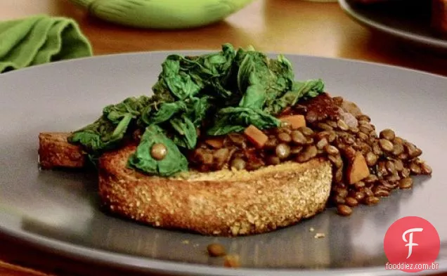 Cozinhe o livro: lentilhas grelhadas