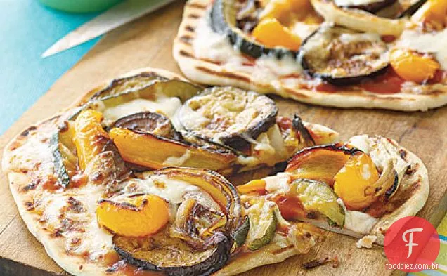 Pizzas Vegetarianas Grelhadas Individuais