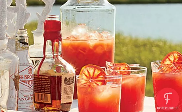 Laranja Sangue-Bourbon Coolers