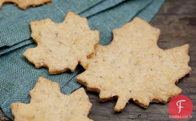 Folhas De Shortbread Cheddar-Pecan