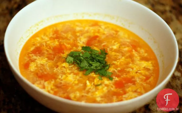 Jantar Esta Noite: Tomate Ovo Gota Sopa