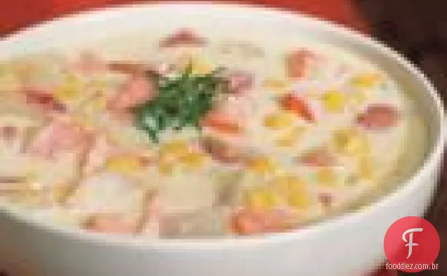 Sopa De Salmão E Milho