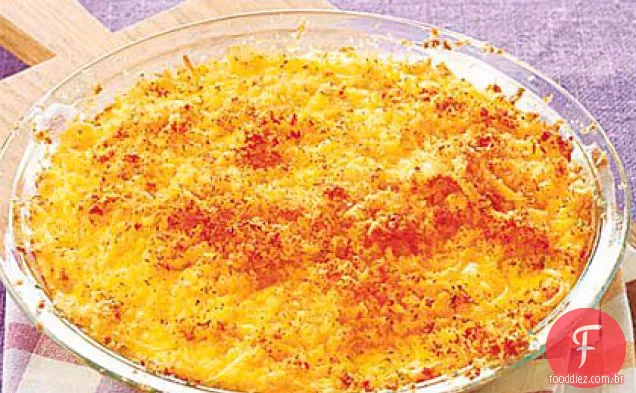 Gratinado De Espaguete De Três Queijos