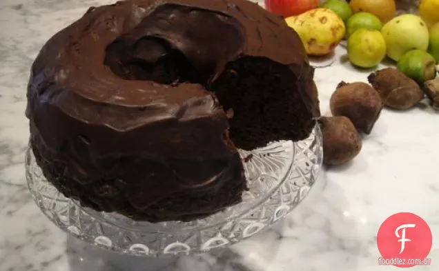 Bolo Bundt de chocolate secreto do fazendeiro