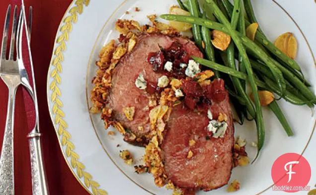 Lombo de carne com casca de erva e batata