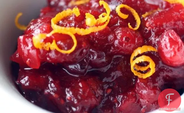 O ingrediente secreto (Cranberry): Chutney de Cranberry com laranja e gengibre cristalizado