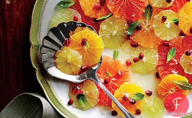 Salada cítrica com mel temperado