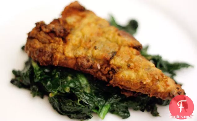 Jantar esta noite: filetes de peixe com subpêlo verde picante