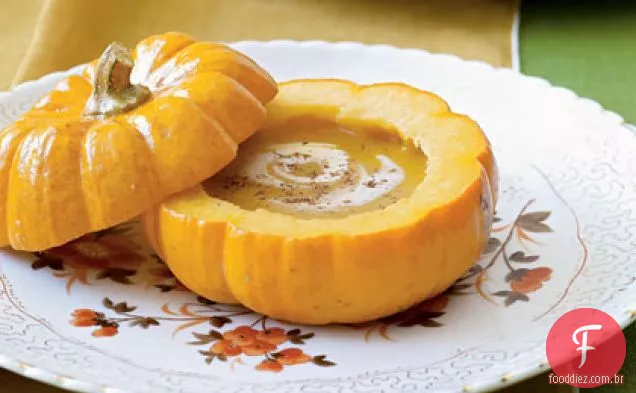 Abóbora e sopa de maçã