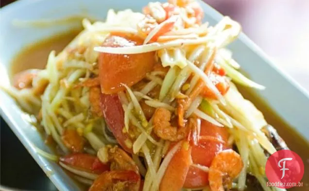 Salada de mamão verde da Bangkok Street Food