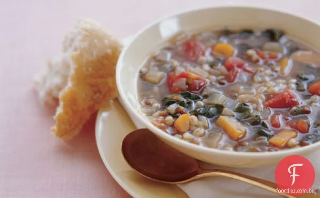 Sopa De Cevada E Lentilha Com Acelga Suíça