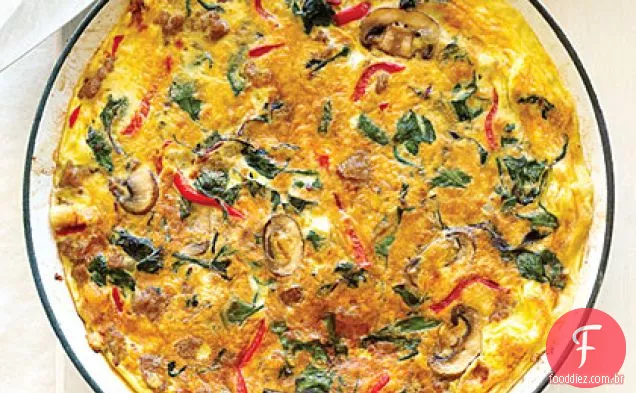 Acelga e Salsicha Frittata