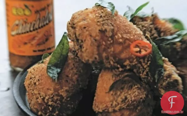 Folha de Curry de Zakary Pelaccio Frango Frito