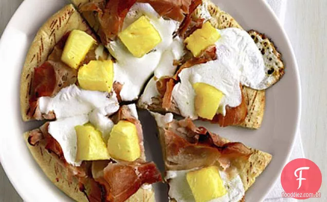 Presunto e abacaxi Pita Pizzas