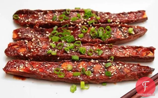 Berinjela Miso-vitrificada japonesa (Nasu no Dengaku)
