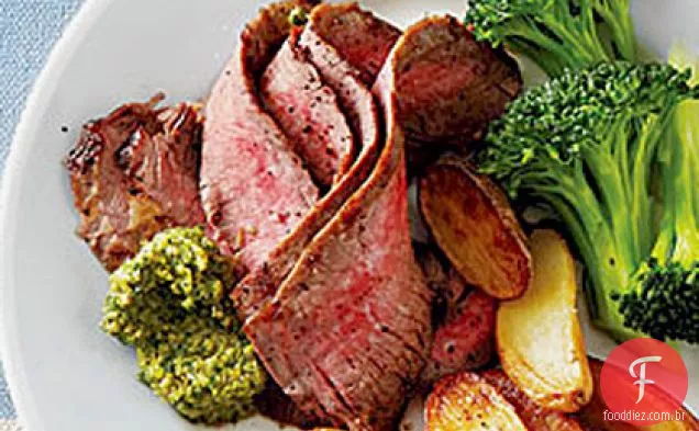 Bife de flanco grelhado com Tapenade