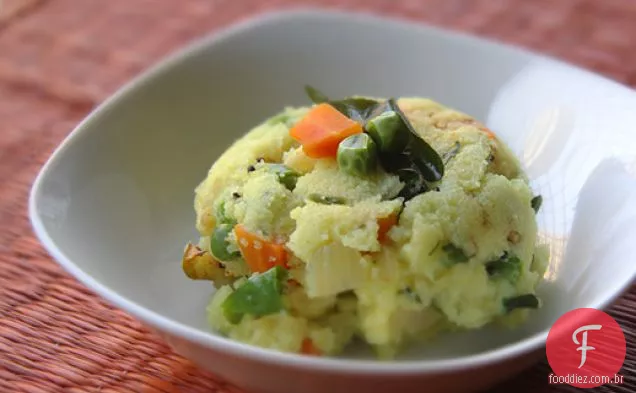 Sooji Upma (Prato De Café Da Manhã De Sêmola Indiana)