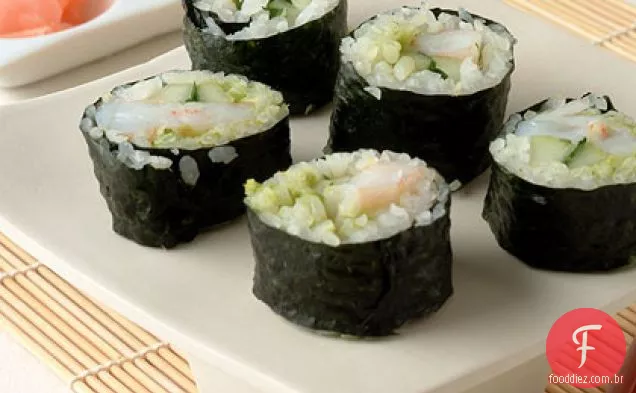Abacate e camarão Sushi
