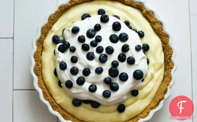 Não Assar Torta De Creme De Mirtilo