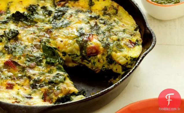 Fritada com Ricota e verduras mistas