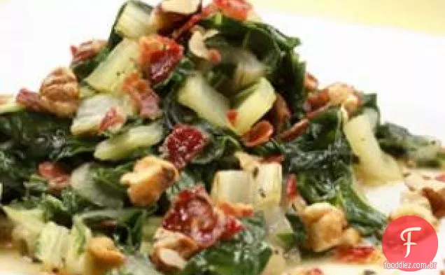 Acelga Com Chalotas, Pancetta & Nozes
