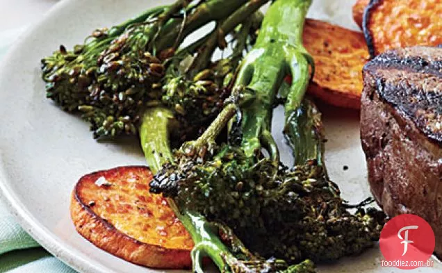 Batata-Doce assada e Broccolini