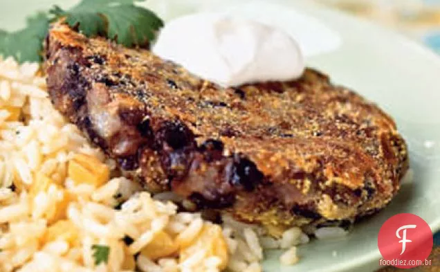 Rissóis cubanos de Feijão Preto Com Arroz De Abacaxi