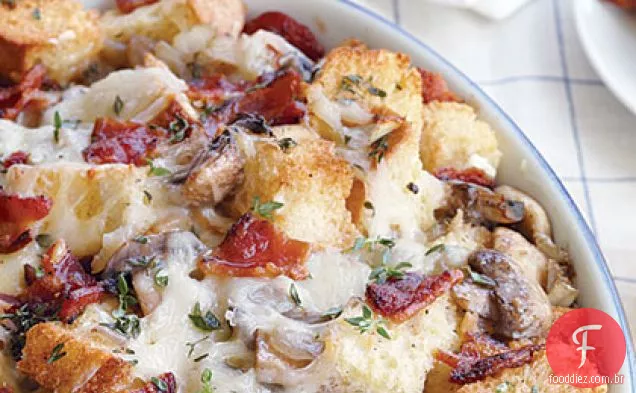 Cogumelos, Bacon e estratos suíços
