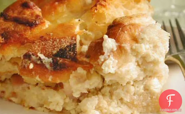 Inglês Muffin Strata com presunto e queijo