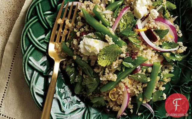 Feijão verde, Feta e Salada De Azeitona Preta