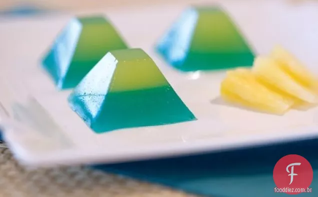 Beber o livro: Blue Hawaii Jelly Shots